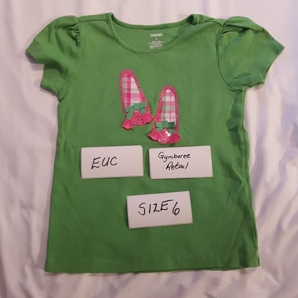 Gymboree green tulip tshirt size 6